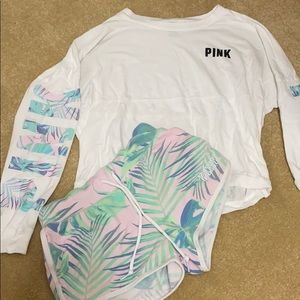 Pink short set